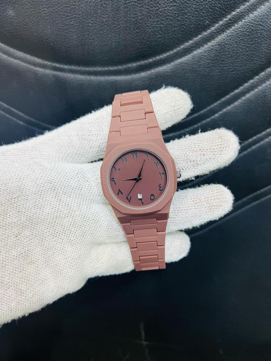 Stylish multi colour arabic aura watches