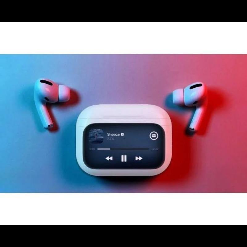 White AirPods with advance noise cancellation -A9pro
